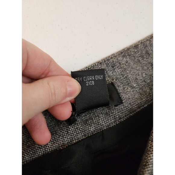 Rafaella Petites Womens 8P Gray Black Wool Blend Classic Straight Career Skirt - Picture 5 of 5